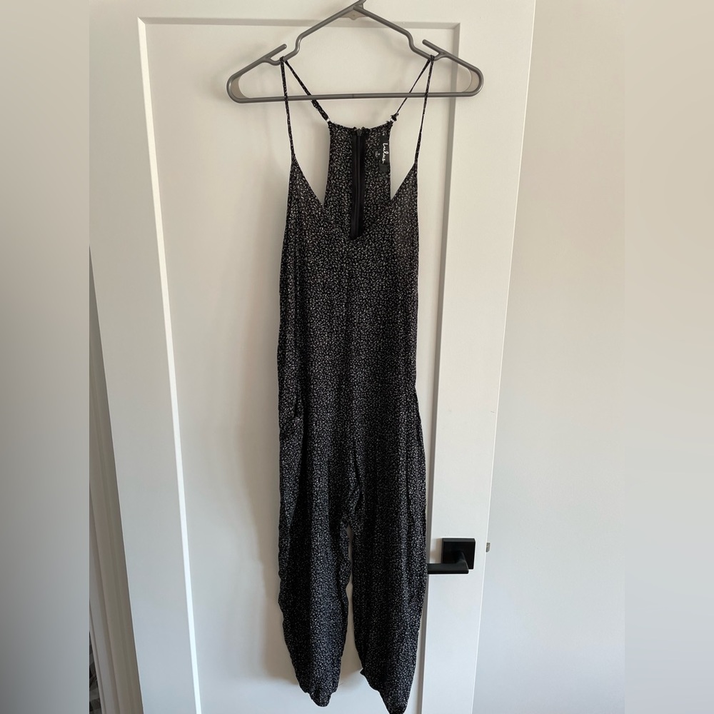 Lulus black and white jumpsuit